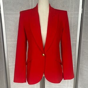 NWOT L'AGENCE Red/Gold Chamberlain Blazer sz 4
